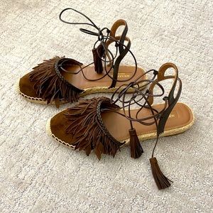 ♥️ Aquazurra Moccasin style espadrille sandals